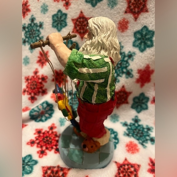 Vintage Wood Resin Jaimy Santa with Clown Marionette - Picture 9 of 9